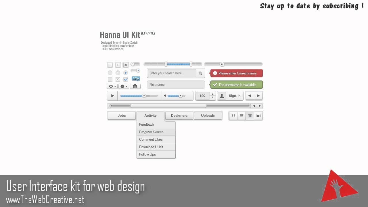 [FREE] User Interface kit for Web Design (PSD)