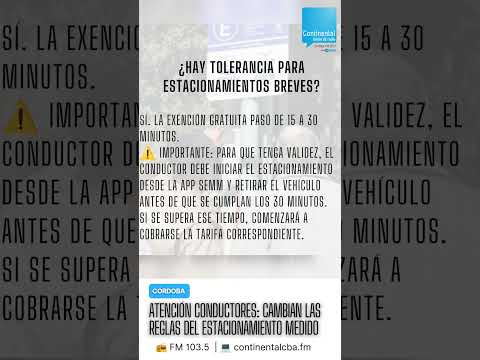 Quiénes podrán estacionar gratis en Córdoba 😱