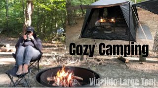 Cozy Camping | Vidalido 8-10 Person Large Black Tent | Oak Ridge Campground, Triangle VA. Site #16
