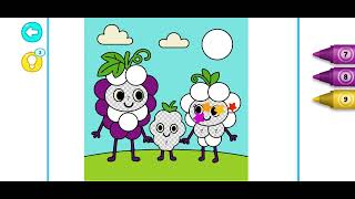 🍇 Grapes Color by Numbers Game - Coloring by Numbers for Kids Walkthrough