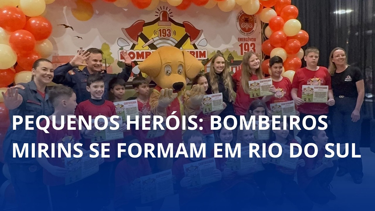 Pequenos heróis: bombeiros mirins se formam em Rio do Sul