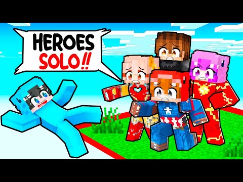 Atrapado en UN CHUNK Pero Somos SUPERHEROES en Minecraft