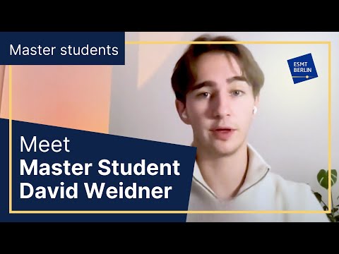 ESMT Berlin Masters Student  David Weidner