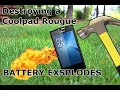 Destroying A Phone BATTERY EXPLODES