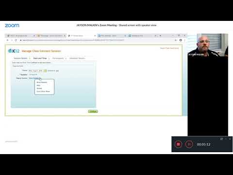 Make K12 Connect/Newrow Sessions mp4