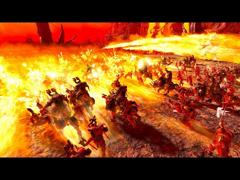 DWARFS vs KHORNE - Total War WARHAMMER 3 | ULTIMATE FIREPOWER OUTPUT | FIRESupport | 4K