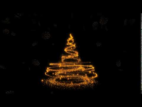 Christmas Background Loop - Golden Particles Christmas Tree Video