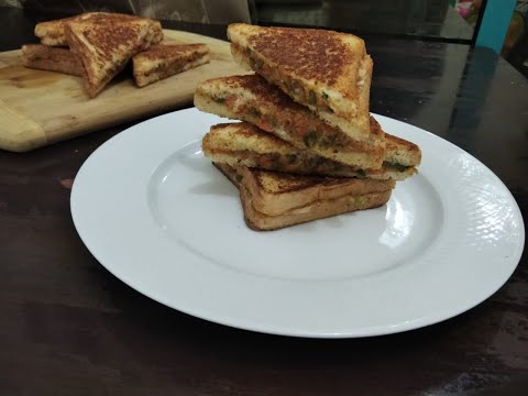 Hyderabadi Vegetable Sandwich/ Toast Sandwich/ Recipe:13