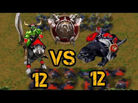 12 Huntresses vs 12 Raiders - Even Numbers - WarCraft III Retro Battles