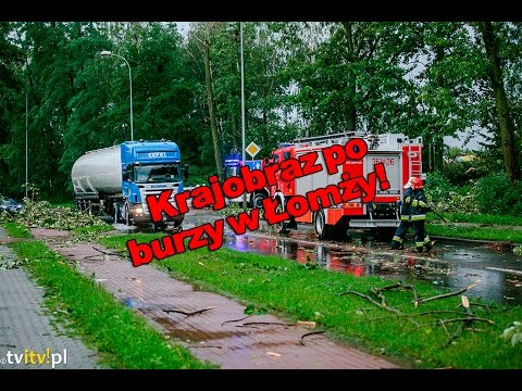 Zniszczenia po ulewie w Łomży