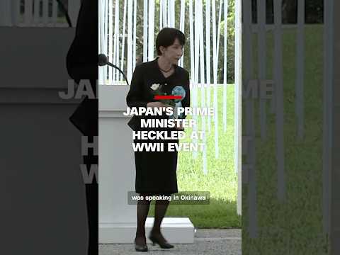 Japan's Prime Minister heckled at WWII event