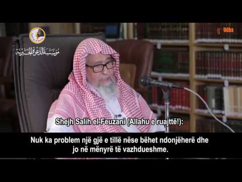 Pirja e ujit duke qenë në këmbë Shejh Salih el Feuzani