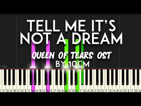 Tell Me It's Not a Dream by 10CM (Queen of Tears OST) synthesia piano tutorial + sheet music