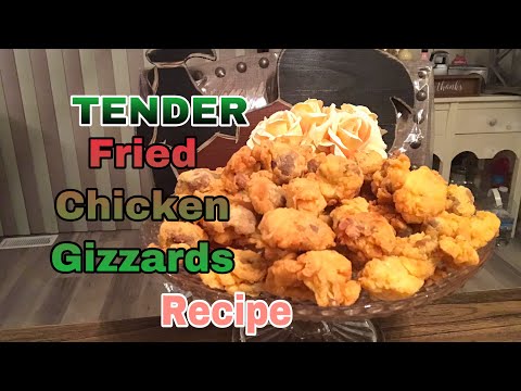 TENDER Fried chicken Gizzards recipe