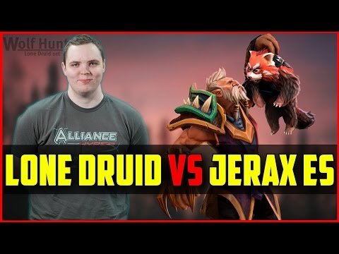 AdmiralBulldog Lone Druid vs Jerax Earth Spirit (& s4 puck, EGM zeus) | Ranked Dota 2 Gameplay
