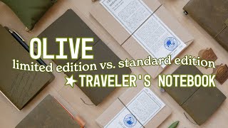 The NEW Olive Traveler’s Notebooks | Comparing Limited Edition Olive to Standard Edition Olive TN