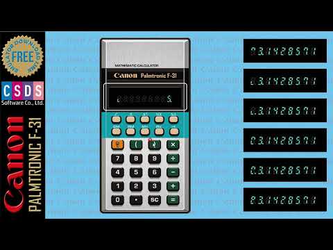 Emulator and free download link of Canon Palmtronic F31 for collectors