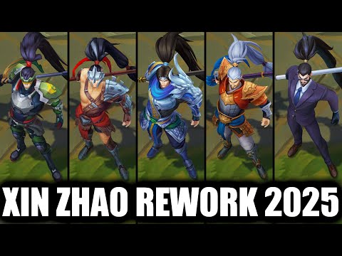 All Xin Zhao Skins Spotlight Rework 2025 (League of Legends)