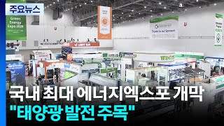 국내 최대 에너지엑스포 개막...에너지 위기 속 태양광 발전 주목 / YTN