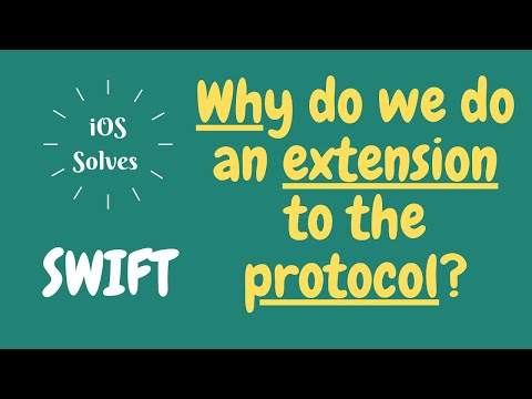Swift - Why do we do an extension to the protocol?