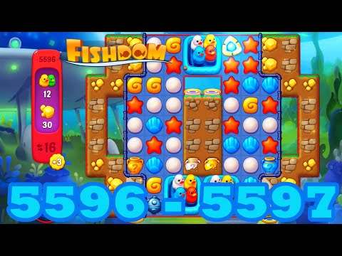 Fishdom Level 5596 - 5597 HD Walkthrough | 3 match puzzle | gameplay | android | GameGo Game | IOS