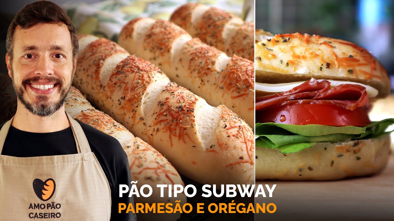 PÃO DE PARMESÃO E ORÉGANO - Receita de baguete do tipo Subway