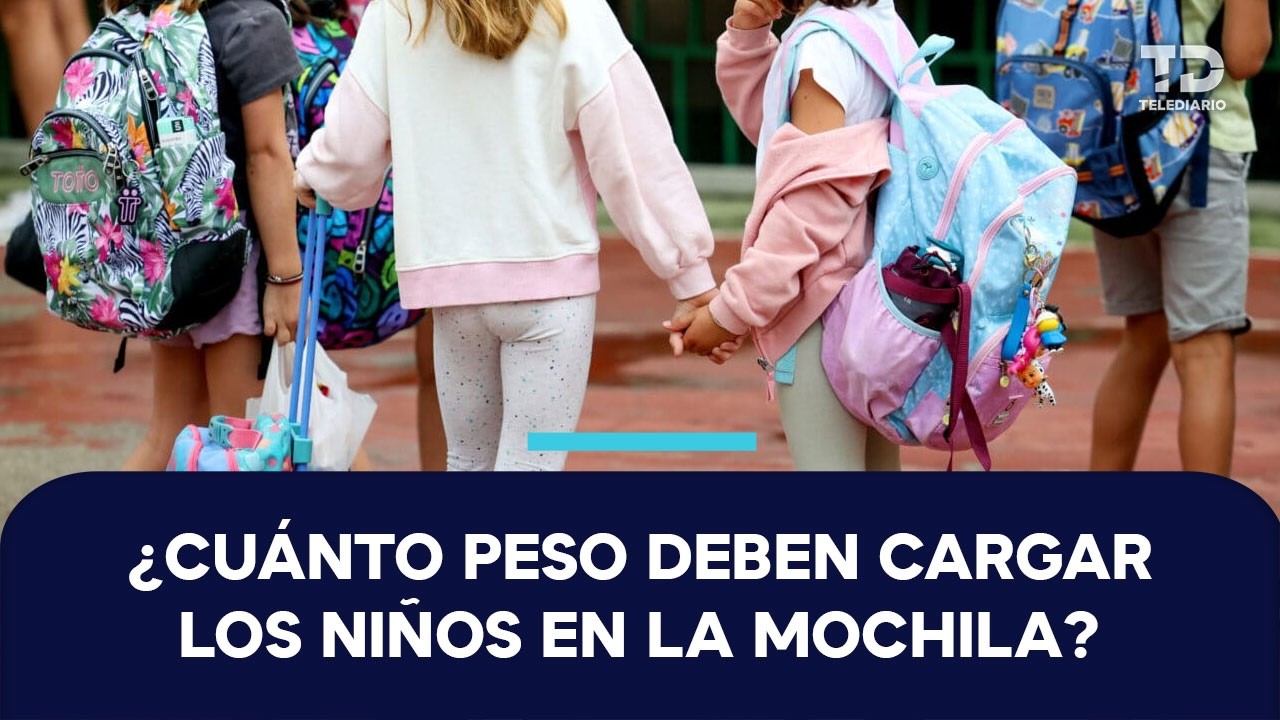 Mochilas escolares: el exceso de peso puede provocar dolor y mala postura en niños