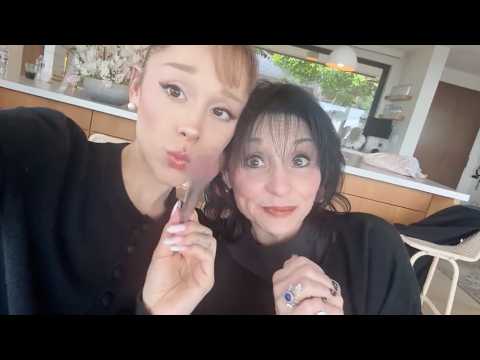 ariana + joan grande try our new mélange à trois blush & highlight sticks ♡ | r.e.m. beauty