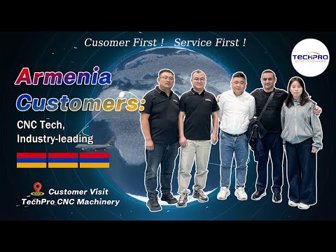 Thanks to Our Armenian Customer for Visiting our Factory and Inspecting Our Stone CNC Router Machine