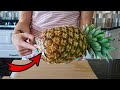 No Knife Pineapple Hack 🍍(how to pull apart a pineapple & correctly eat it) Clean & Delicious!