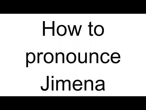 How to Pronounce Jimena (English)