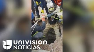 Por un pequeño resquicio, rescatistas pudieron salvar a varias personas en la colonia Roma