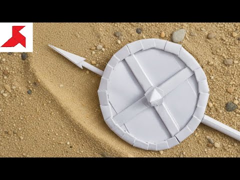 DIY 🛡️ How to make a ROUND SHIELD from A4 paper