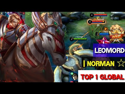 Extreme playing techniques♡ MVP [Top 1 global leomord ]| Norman ☆ - mobile legends