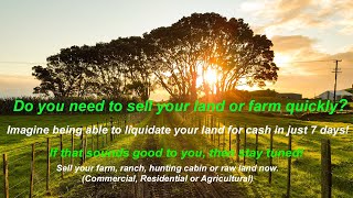 How to sell land, farms, ranches by owner fast without real estate agents.