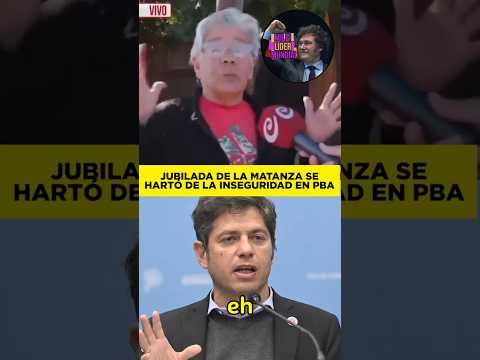 JUBILADA DE LA MATANZA SE HARTÓ DE LA INSEGURIDAD EN PBA