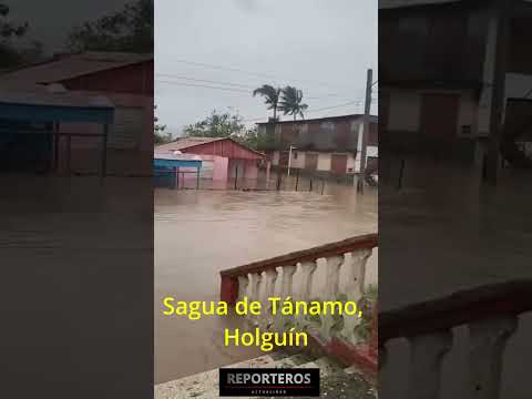 Rio crecido en Sagua de Tánamo,  Holguín! #huracán #melissa #cuba #reporteros