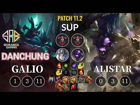 SRB Danchung Galio vs Alistar Sup - KR Patch 11.2