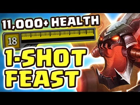 THIS WILL 100% BE NERFED!! INSANE 11,000+ HEALTH NEW CHO'GATH JUNGLE 1-SHOT WITH ULT ONLY Nightblue3