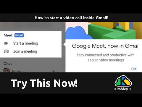 How to start a Google Meet video call from in Gmail
