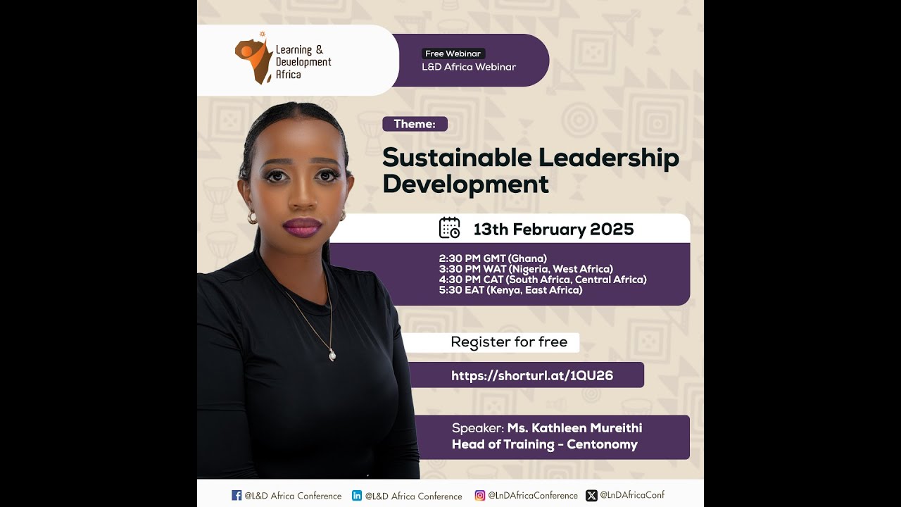 L&D Africa Webinar   Sustainable Leadership Development