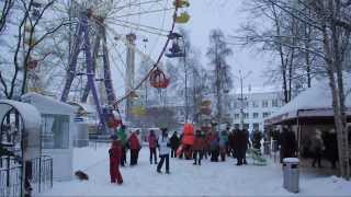 preview picture of video 'Фестиваль снежных котов Архангельск начало 5 января 2014'