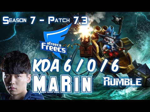 AFs MaRin RUMBLE vs KHA'ZIX Jungle - Patch 7.3 KR Ranked