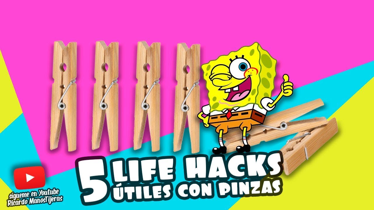 5 INTERESANTES LIFE HACKS CON PINZAS DE MADERA|Manualidades Reciclaje|DIY