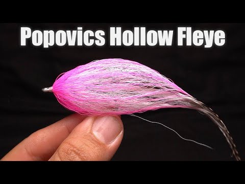 Tying The Hollow Fleye By Bob Popovics. How to Hollow Tie Bucktail and April Fly Giveaway.