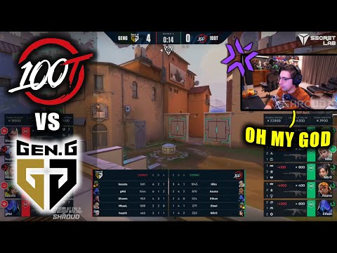 SHROUD reacts to 100T vs GEN.G Ascent  - VCT Masters NA l Valorant