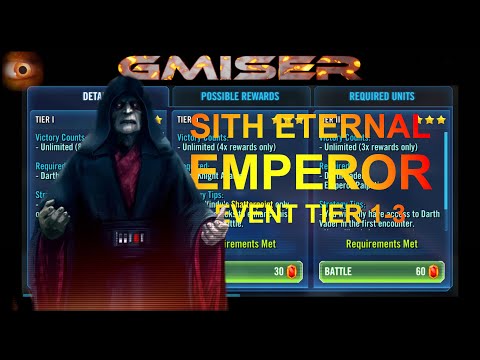 SWGOH - Sith Eternal Emperor Event - Tier 1-3