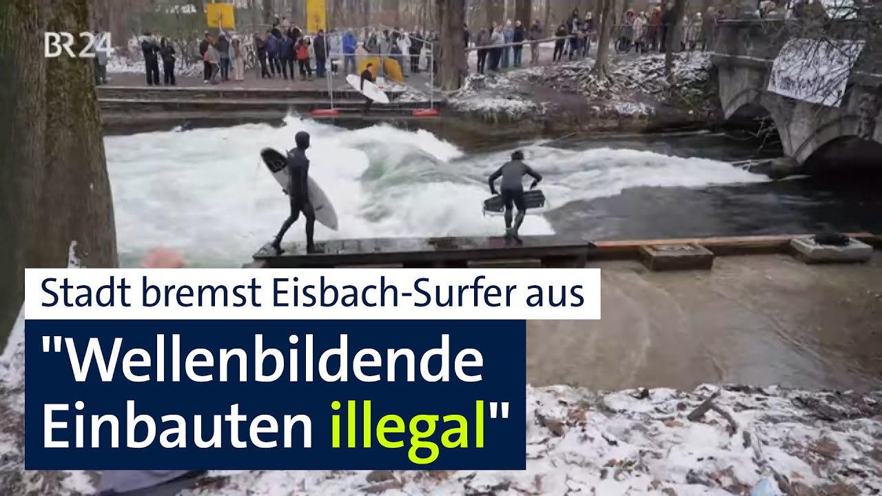 Ausgesurft: Eisbach-Surfer stellen Welle wieder her – Stadt greift ein | Abendschau | BR24
