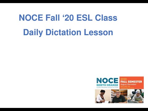11 9 20 Daily Dictation Lesson