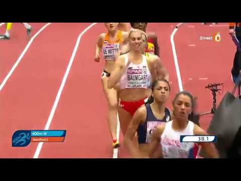 Floria Gueï in the 400m final - European Indoor Championships